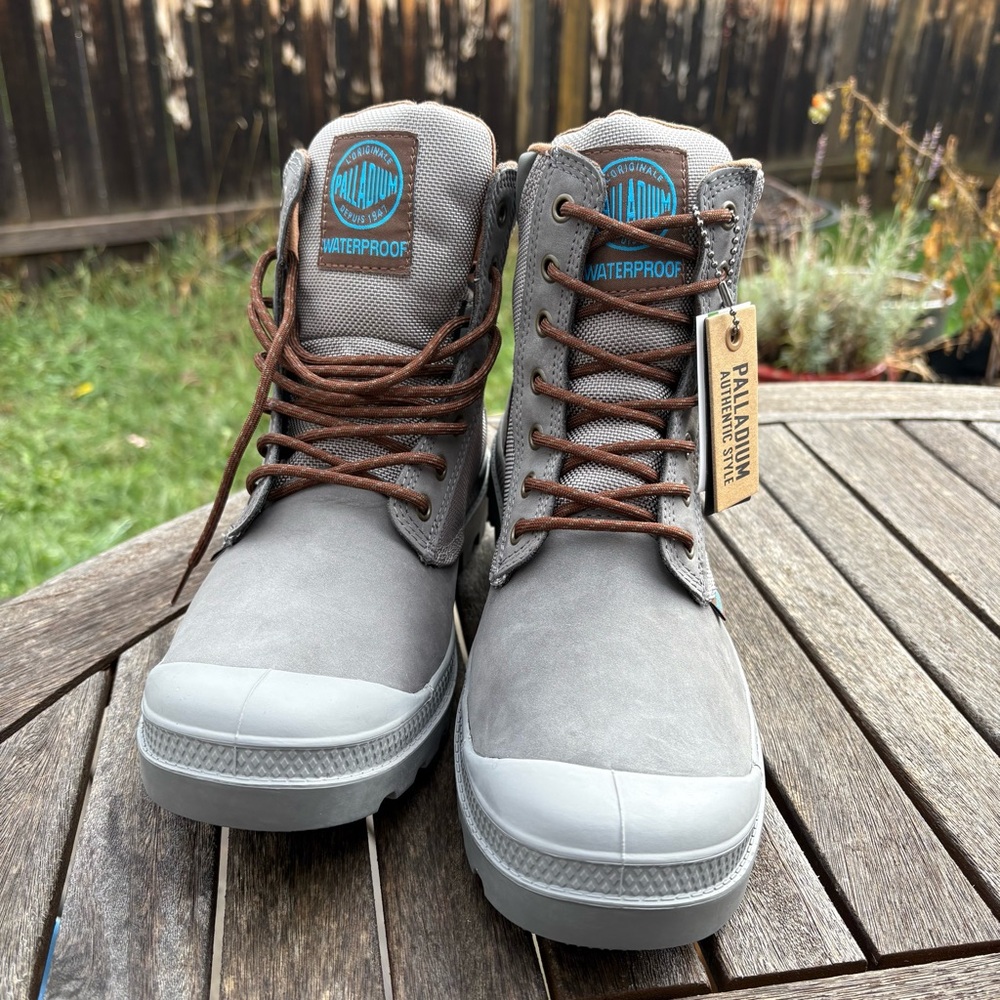 NEW Palladium Pampa Sport Cuff WPN Boots 73234-070-M Gray [M’s Sz 8 W’s Sz 9.5]